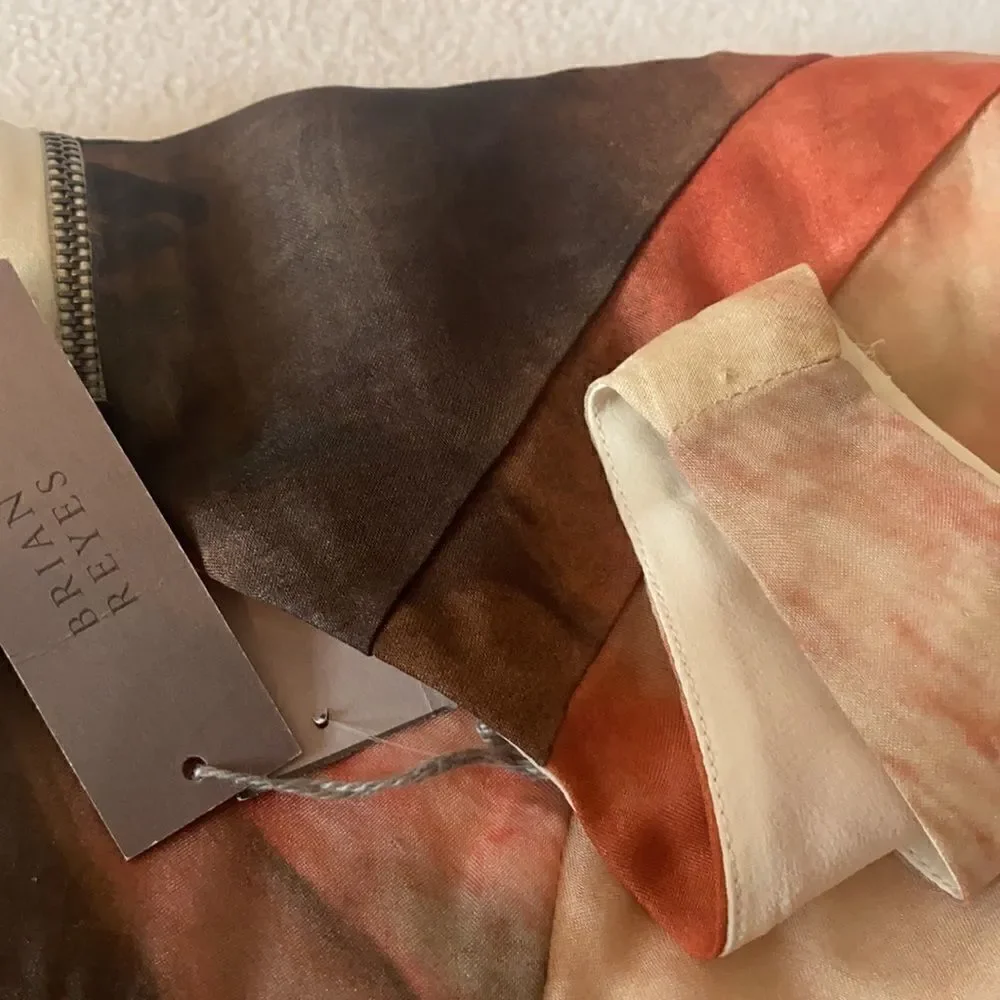 Brian Reyes Draped Silk Dress
